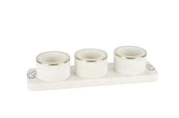 Sedef Kelebekli 3lü Çerezlik 30x9x7cm