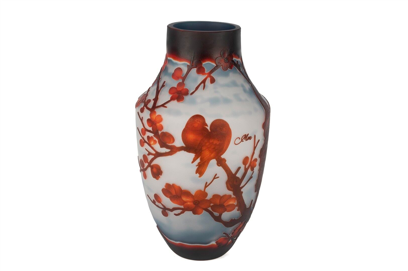 Kırmızı Sakura Mat Vazo 22x40cm