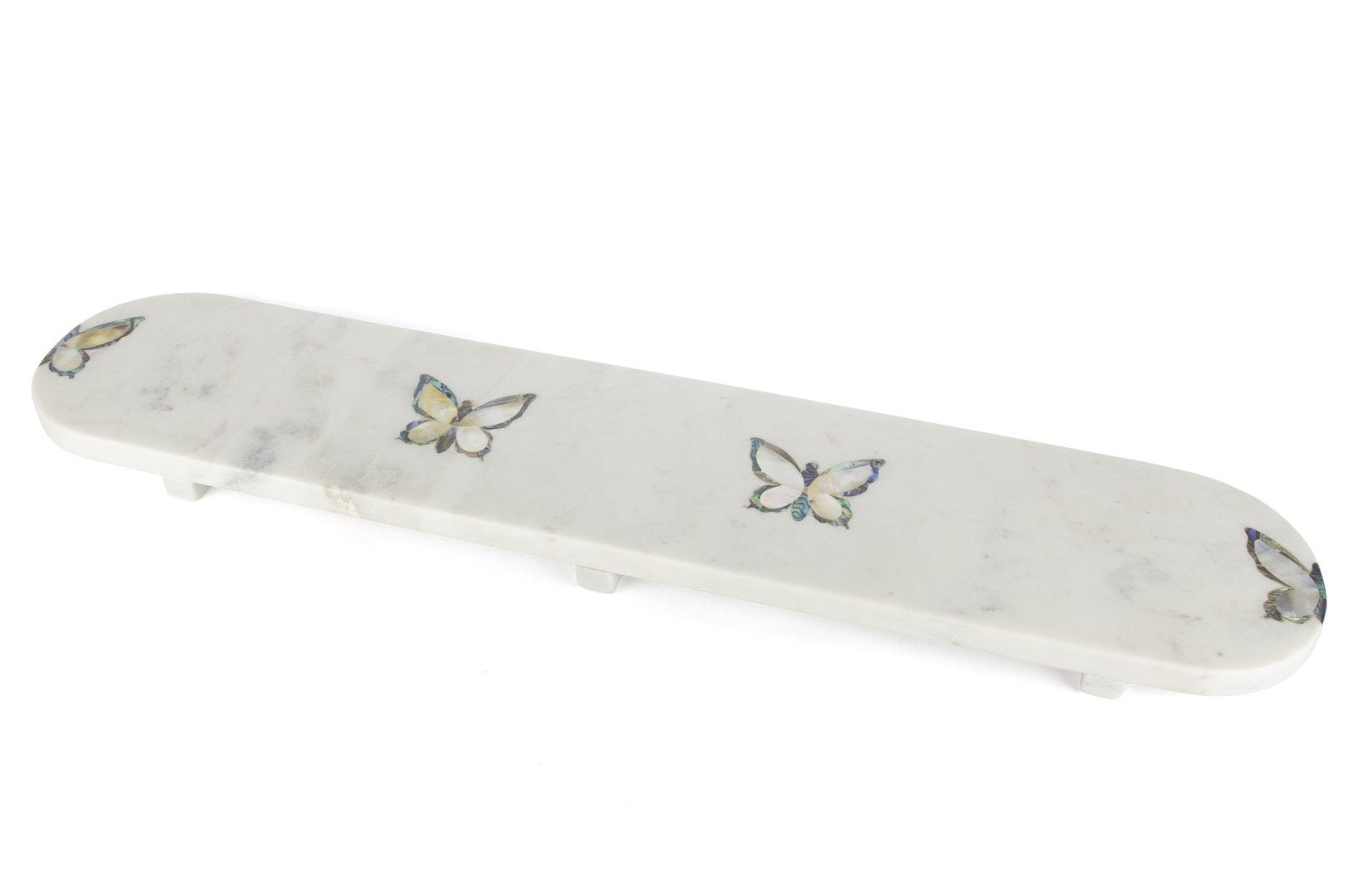 Sedef Kelebekli Mermer Sunumluk 76x15x4cm