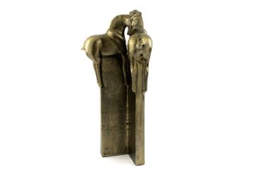 Mat Gold Metal At Obje 27x27x58cm