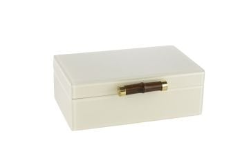 Krem Bambu Saplı Kutu 26x18x10cm