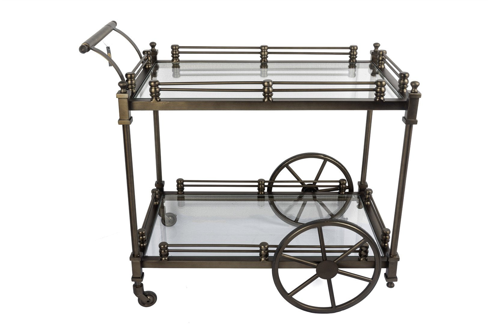 Antik Bronz Servis Arabası 87x51x77cm