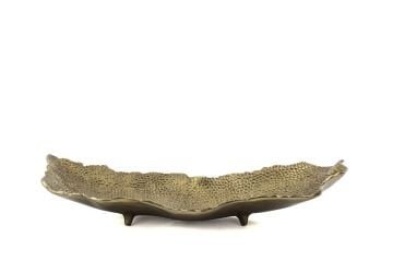 Antik Bronz Dövme Dek Tabak 49x17x9cm
