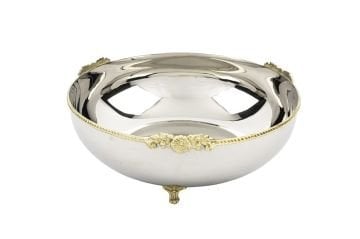 Gümüş Gold Ayaklı Kase 26x11cm
