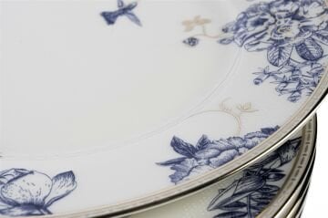 Fili e Fiori Mavi Beyaz 6lı Pasta Tabağı 20cm