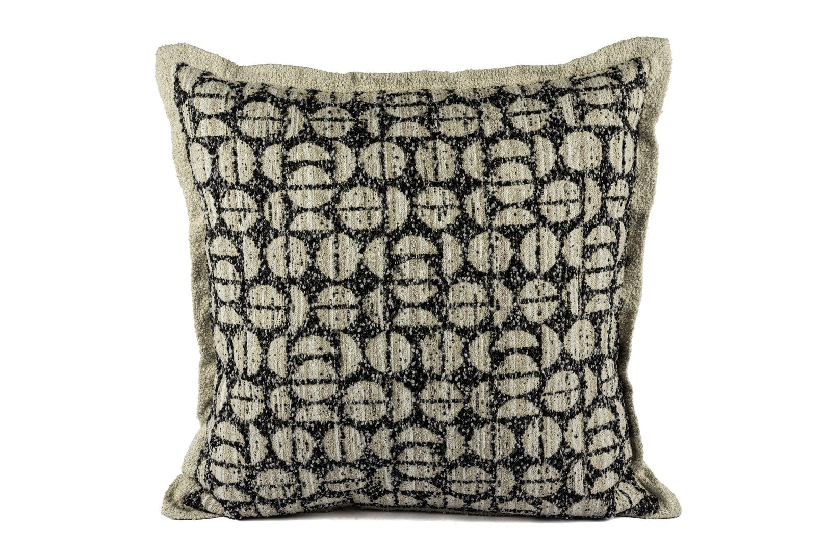 Rhea Siyah Geometrik Yastık Kırlent 50x50
