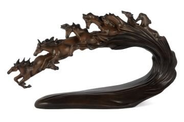 Acı Kahve Koşan Atlar Obje 57x33cm