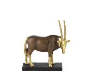 Gold Kahve Antilop Obje 23x25cm