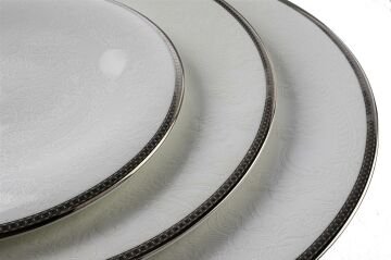 Gracia 72 Parça Bonechina Yemek Seti Platin