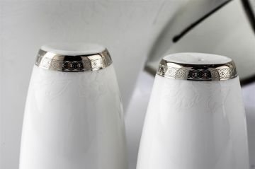Gracia 72 Parça Bonechina Yemek Seti Platin