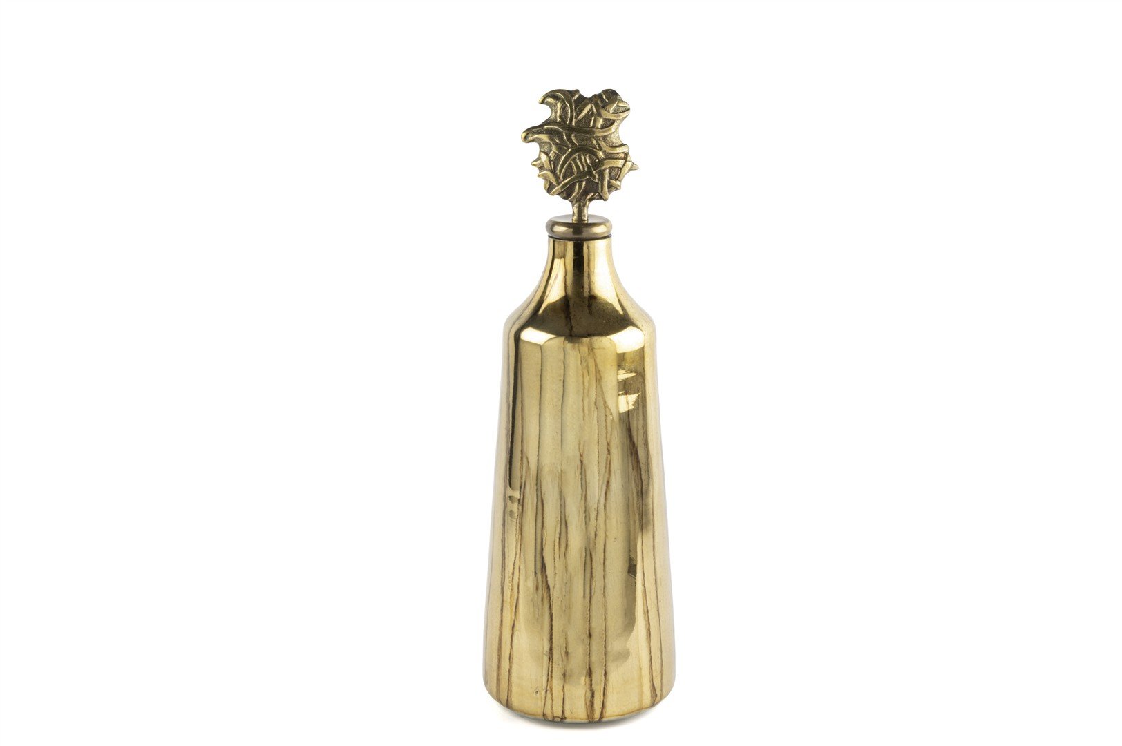 Antik Gold Metal Kapaklı Obje 16x46cm