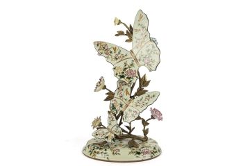 Yeşil Dekoratif Kelebek Standı 25x45cm