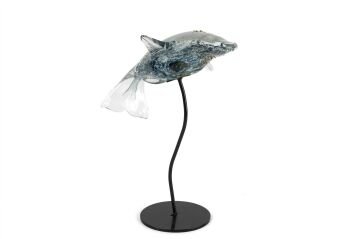 Gri Gold Cam Balina 24x14x32cm