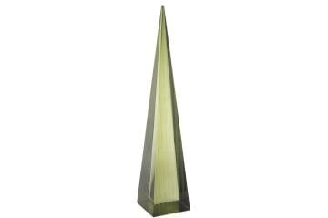 Yeşil Kristal Piramit Obje 9x45cm