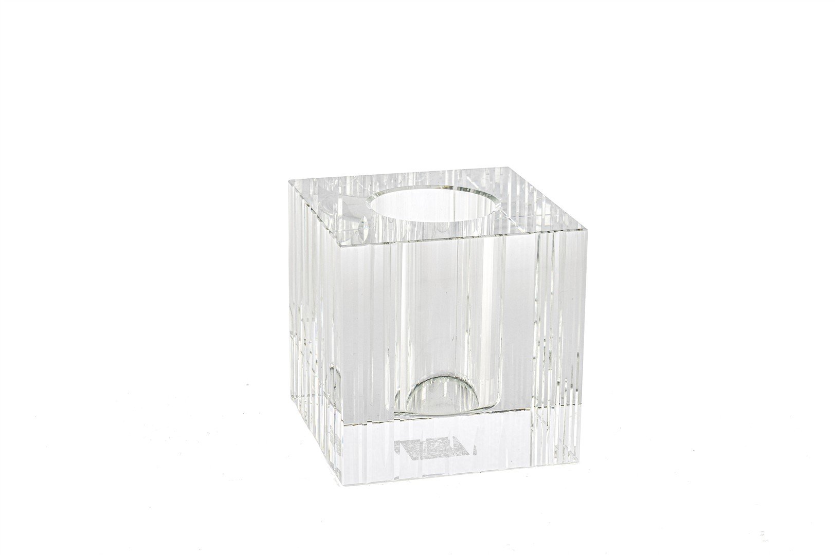 Şeffaf Küp Kristal Vazo 10cm
