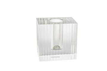 Şeffaf Küp Kristal Vazo 15x10x15cm