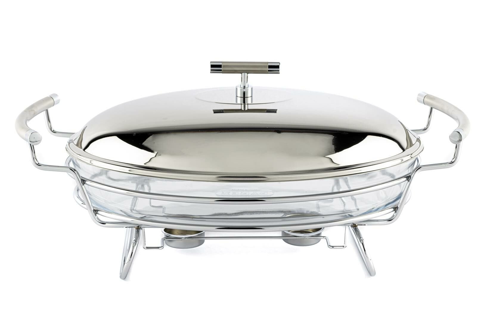 Perle Çelik Kapaklı Oval Isıtıcılı Servis 46x25x21cm