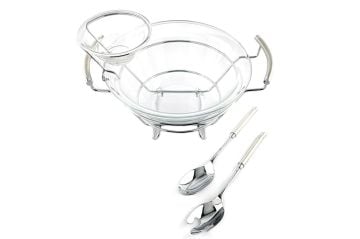 Perle Standlı Sos ve Salata Kasesi Servis Seti 38x30x23cm