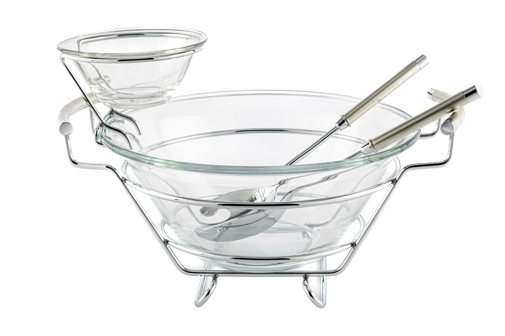 Perle Standlı Sos ve Salata Kasesi Servis Seti 38x30x23cm