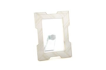 Şampanya Mat Çizgili Kristal Çerçeve 16x21cm