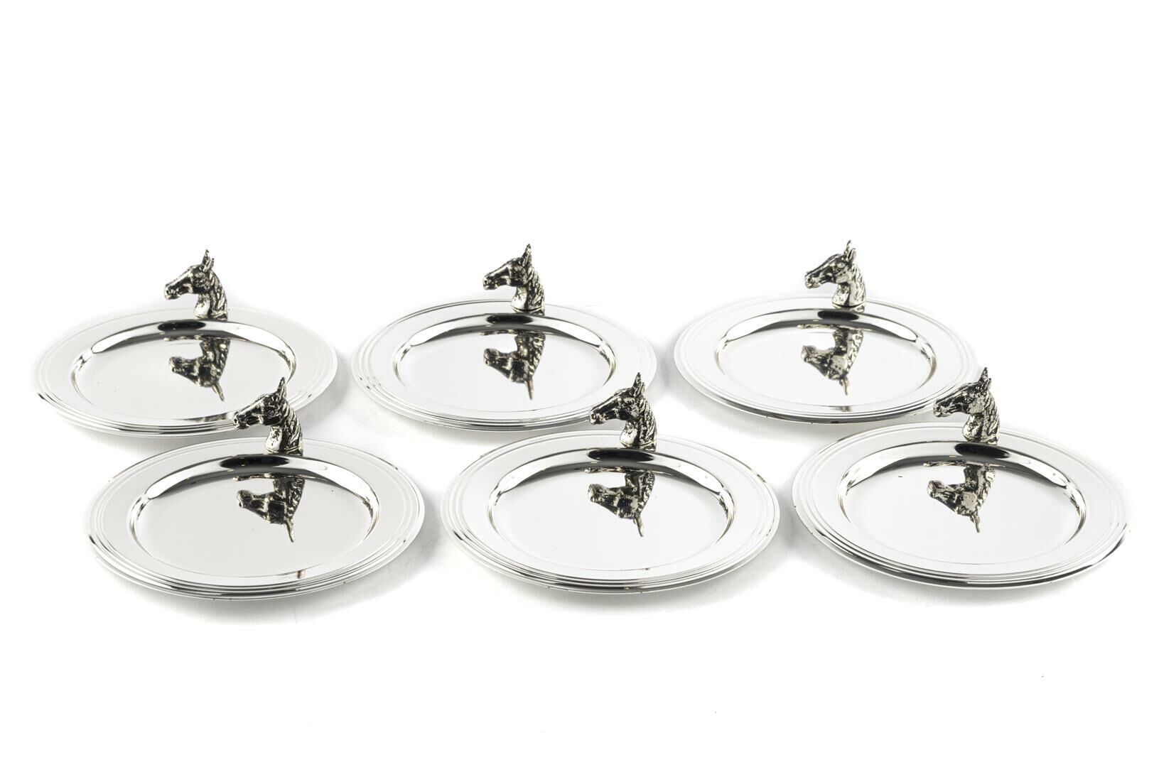Horse Çelik 6lı Çay Tabağı Seti 11cm