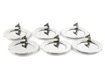 Horse Çelik 6lı Çay Tabağı Seti 11cm