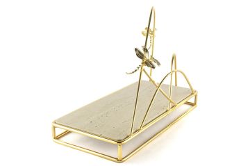 Gold Metal Granit Sunumluk 44x21x30cm