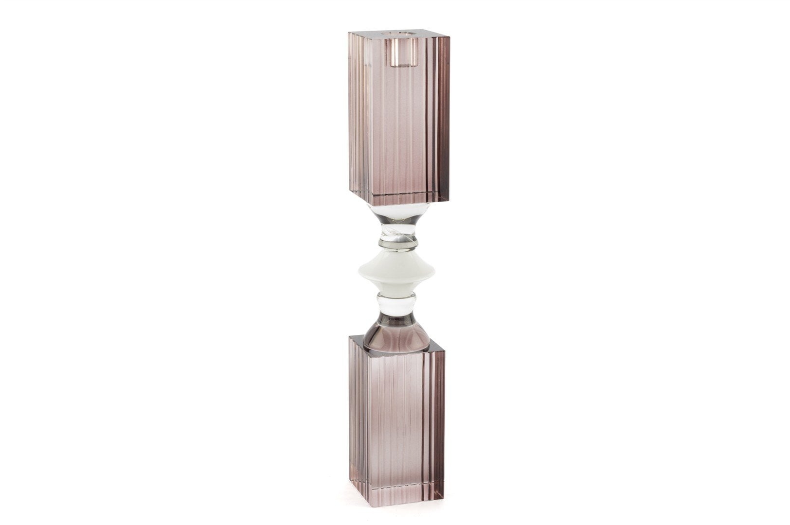 Mor Beyaz Kristal Mumluk 6x36cm