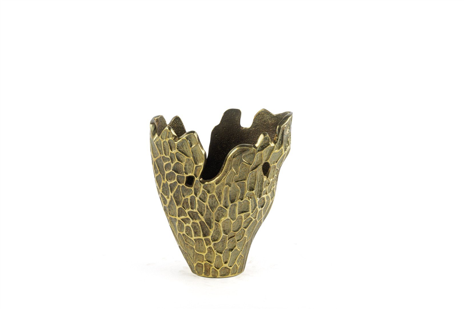 Antik Gold Dokulu Vazo 11x19x23cm