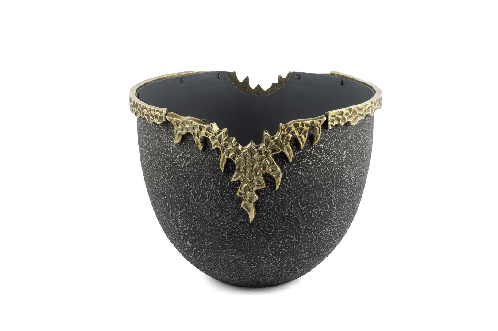 Antrasit Dokulu Piriç Antik Saksı 32x24cm