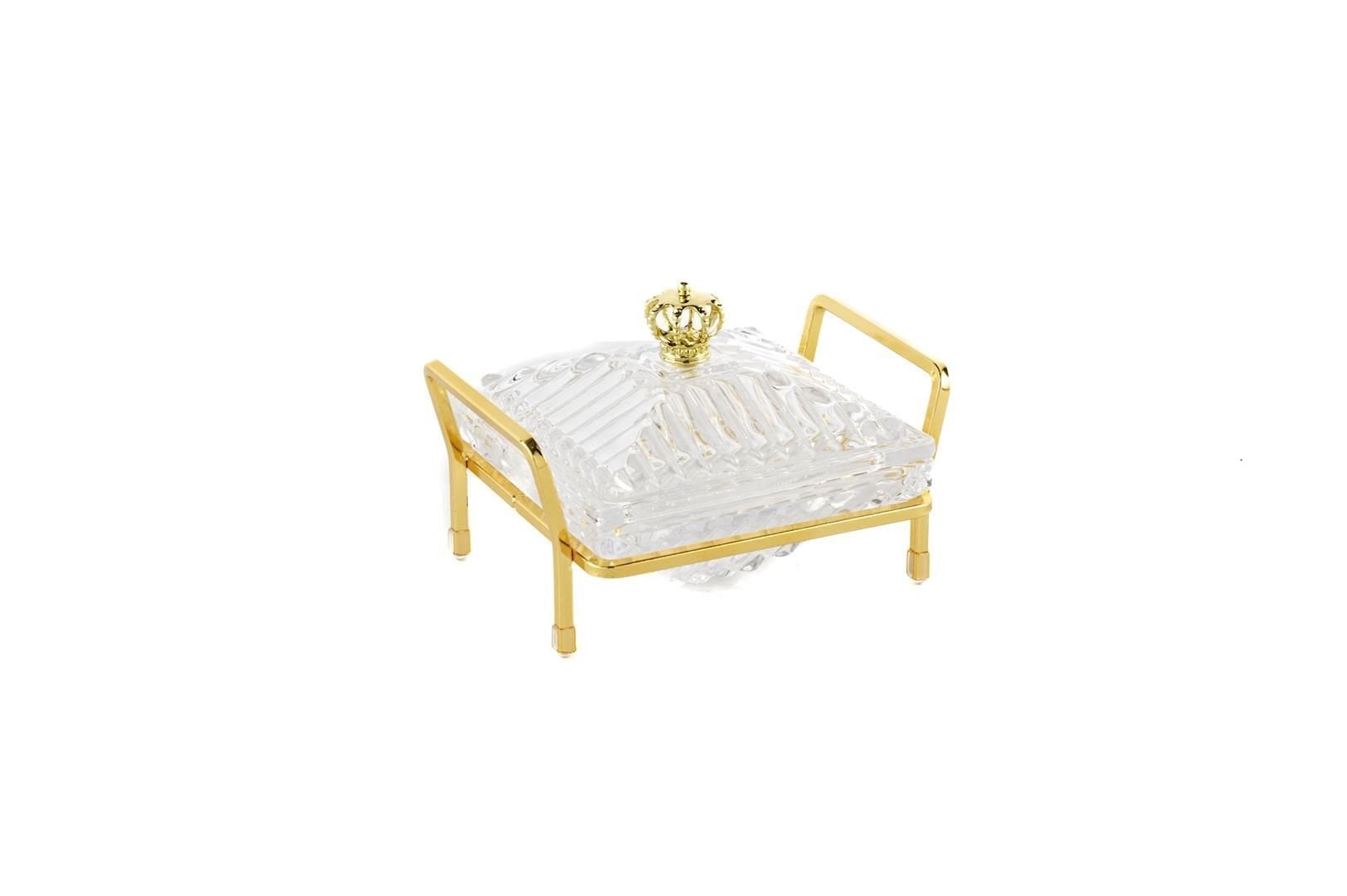 Gold Standlı Kapaklı Servis 12x10x8cm