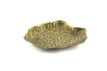 Antik Gold Düğümlü Dek Tabak 25x30x5cm