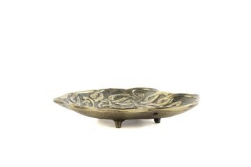 Antik Gold Düğümlü Dek Tabak 19x24x5cm