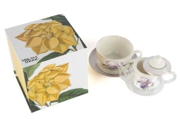 Art Of Botanica Lila Tek Kişilik Demlik Fincan