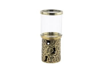 Antik Gold Metal Cam Mumluk 31x14cm