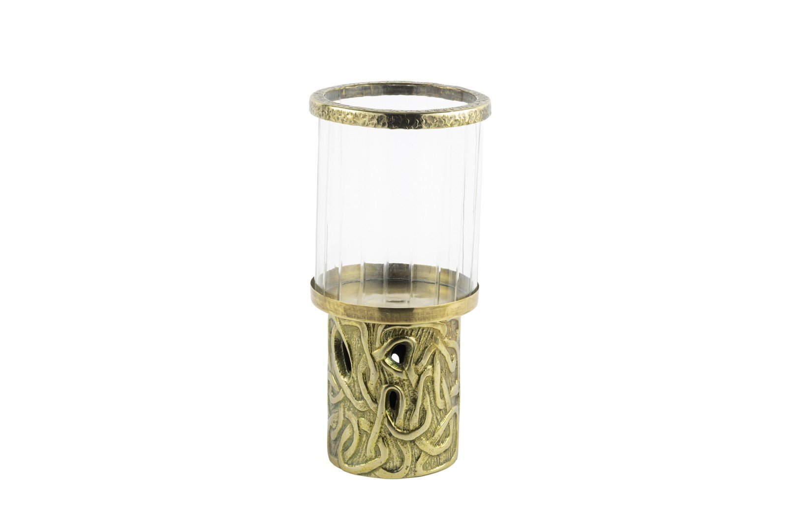 Antik Gold Metal Cam Mumluk 29x14cm