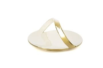 Krem Gold Dalga Kulp Sunumluk 23x20x10cm