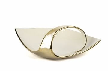 Krem Gold Yelpaze Sunumluk 34x23x12cm