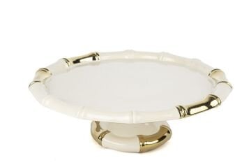Krem Gold Ayaklı Servis 32x11cm