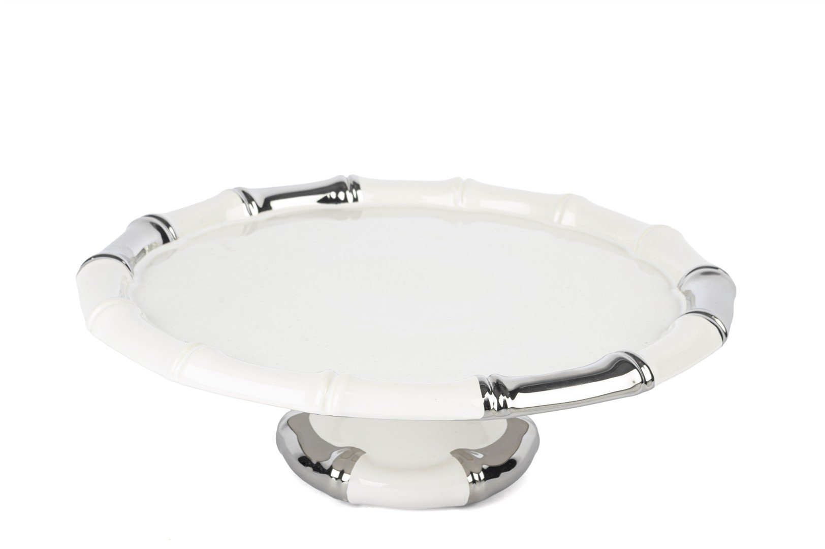Beyaz Silver Ayaklı Servis 32x11cm