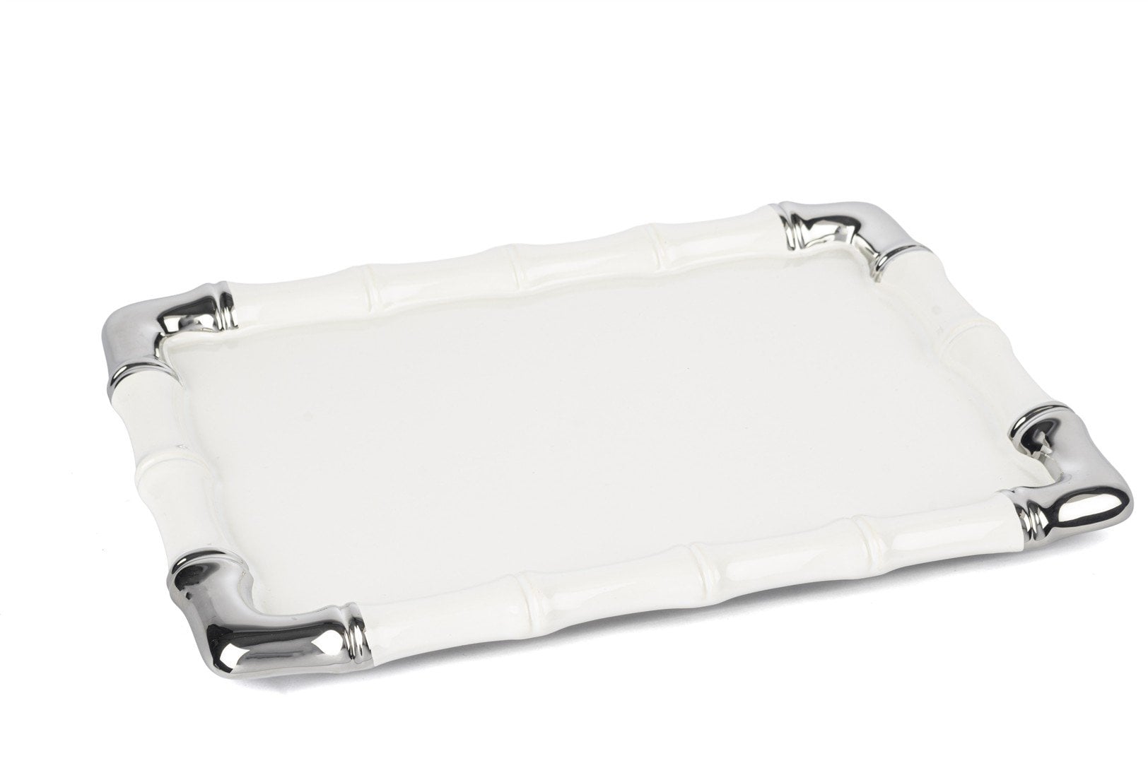 Beyaz Silver Dikdtgen Servis 25x35cm