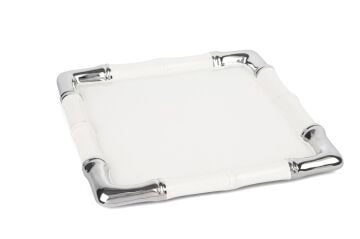 Beyaz Silver Kare Servis 30cm