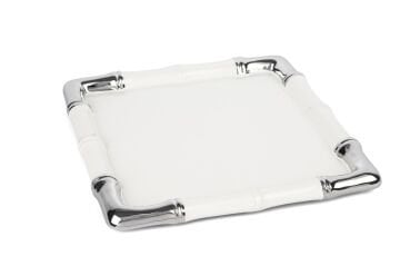 Beyaz Silver Kare Servis 30cm
