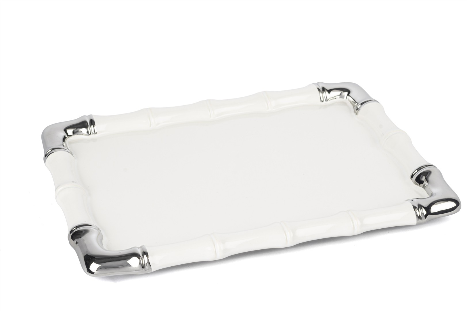 Beyaz Silver Dikdörtgen Servis 25x35cm