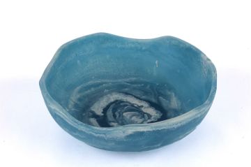 Mavi Beyaz Kase 28x10cm