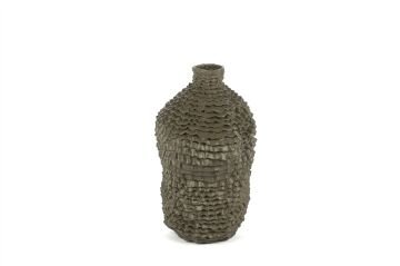 Füme Mercan Dokulu Vazo 16x23cm