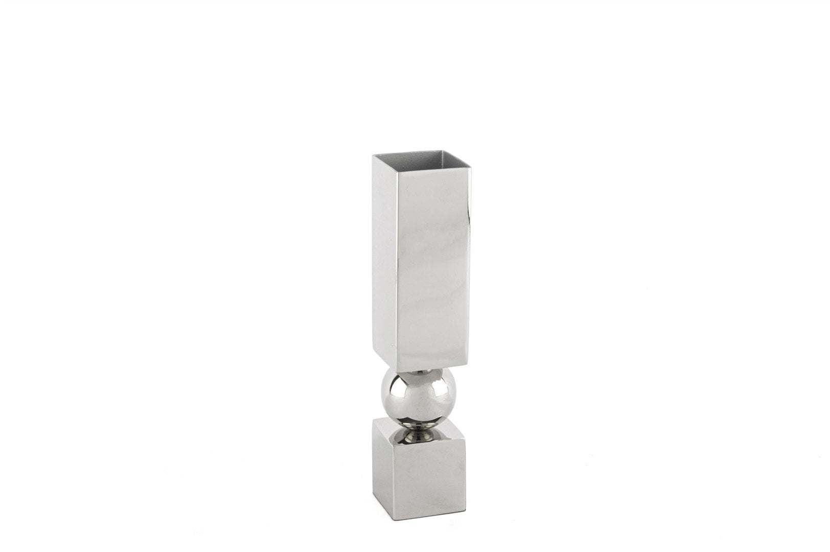 Metal Gövdeli Kübik Tabanlı Vazo 5x24cm