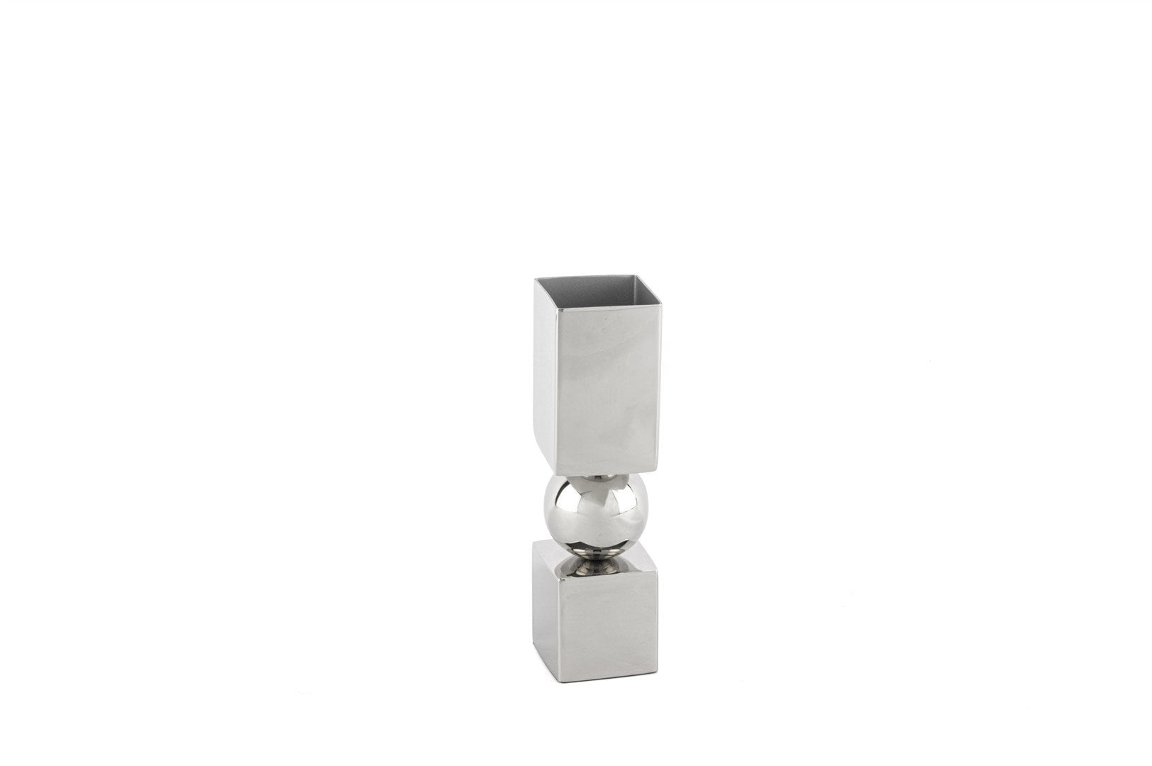Metal Gövdeli Kübik Tabanlı Vazo 5x19cm