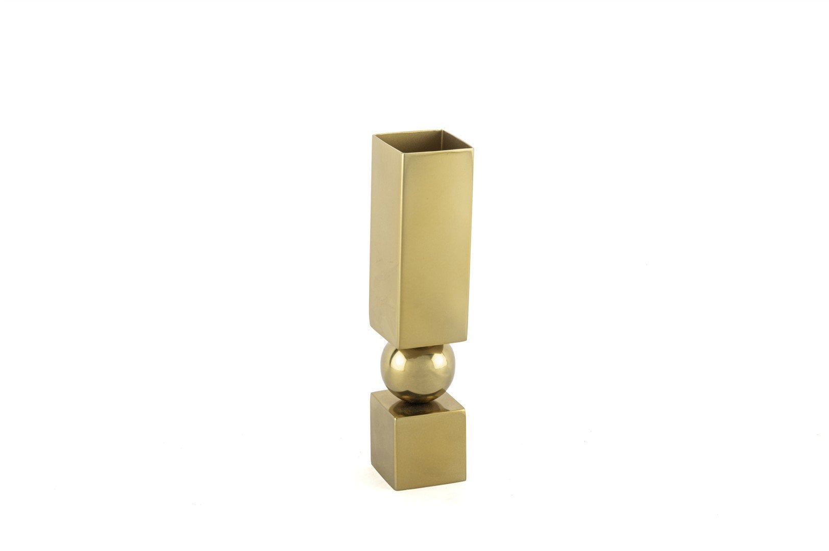Gold Gövdeli Kübik Tabanlı Vazo 5x24cm