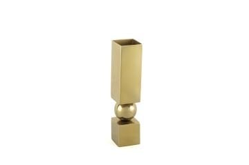 Gold Gövdeli Kübik Tabanlı Vazo 5x24cm